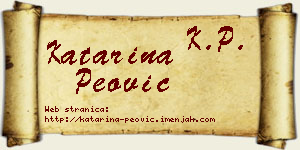 Katarina Peović vizit kartica
